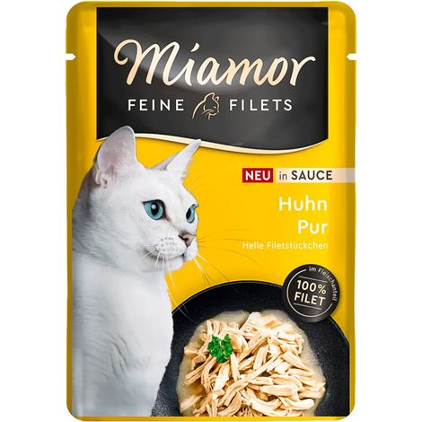Cibo umido per gatti MIAMOR Feine Filets Pollo puro in salsa 100g