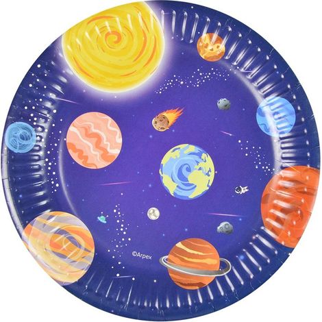 Piatti di carta Galaxy 18 cm 8 pezzi