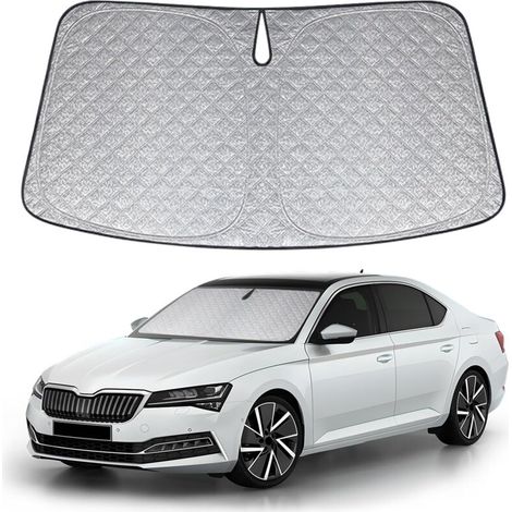 Pare Soleil Voiture Pare Brise Avant pour Skoda Superb 2016-2024, Pliable Épaissie Brise Voiture Avant Couverture Intérieur, Protection Solaire Bloque Rayons UV (1/5)
