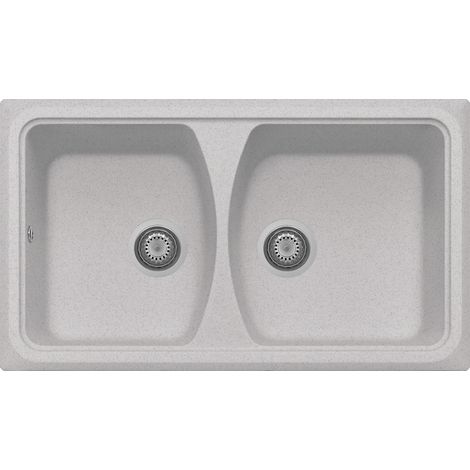 Lavello composito cucina Plados DO0862 due vasche - UG90 Bianco Opale