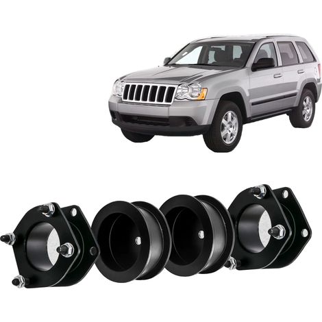 Kit de rehaussement de suspension pour Jeep Grand Cherokee WK et Commander XK, compatible avec des pneus jusqu'à 32 pouces, installation facile, construction en acier au carbone durable
