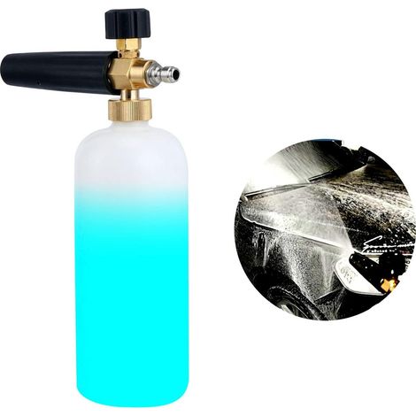 Bouteille de lance à mousse de 1 L, nettoyant mousse pour lavage de voiture avec raccord rapide 1/4". (1/4)