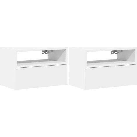 Maison Exclusive - Comodini a Muro 2 pz Bianc45x26x28,5 cm