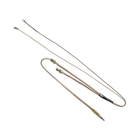 Diff – Thermocouple 1000mm pour chaudière Frisquet – Tête 6,5mm, bloc gaz M8, dérivation avec cosse 4mm – Solution d'origine fabricant - F3AA40049