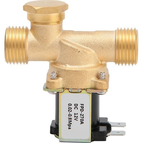 Messing-Magnetventil G1/2", normalerweise geschlossen, Wassereinlassschalter (DC12V) (1/5)