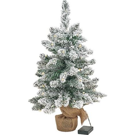 NATALE - ALBERO INNEVATO PICCOLO C/LUCI A BATTERIA 60CM MAURER (3XAA NO)