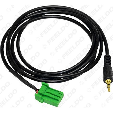 Compatible avec le câble d'entrée audio AUX des Honda Jazz/Fit 2002-2006 doté d'une prise audio de 3,5 mm.