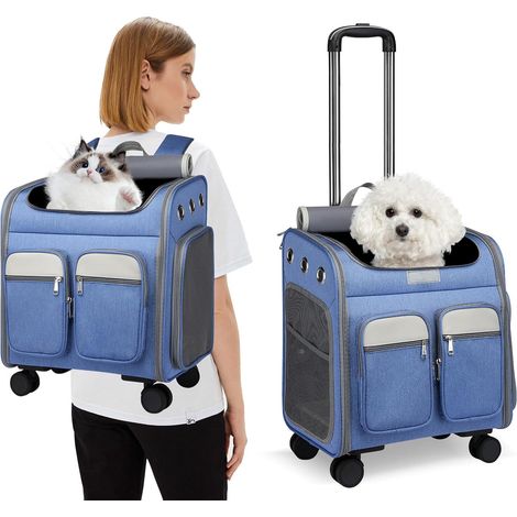 Sac à dos pour poussette pour chat et chien, sac pratique et élégant, compartiments fonctionnels, fermeture sécurisée (1/5)