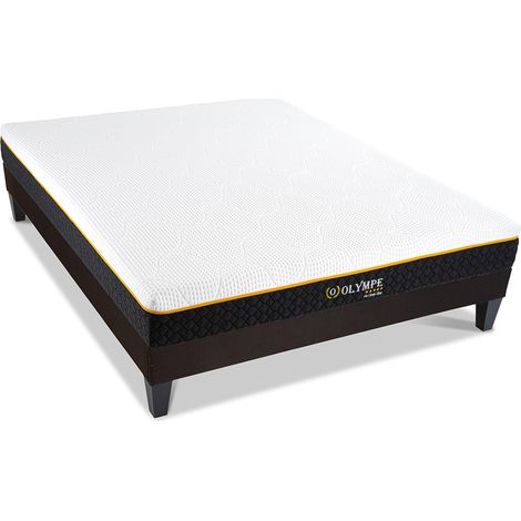 OLYMPE LITERIE  Ensemble OLYMPE 180x200 cm  Matelas Mémoire de forme + Sommier Bois (1/5)