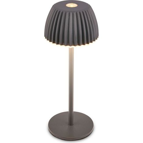 BRILONER Champ Nano Lampe de table - 1,5W, 130lm, batterie, LED, variateur, tactile, German Design Award Winner 2025, anthracite (1/5)