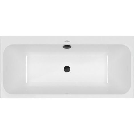 Baignoire droite 150 x 70 VILLEROY & BOCH Architectura + Vidage de baignoire WIRQUIN noir