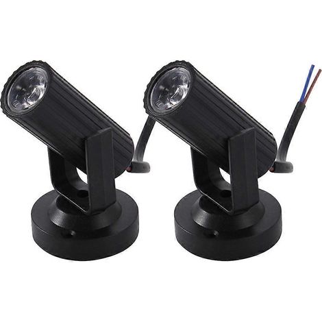2 projecteurs LED à effet lumineux pour scène, soirées et clubs.-6x4x4.6cm-Black (1/4)