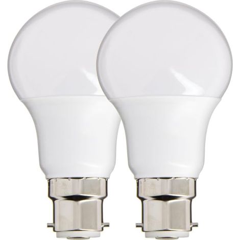 Lot De 2 A60 Culot B22-Ampoules Baïonnette Angle D'Éclairage 12W Équivalant 60W LED B22 3000K (1/5)