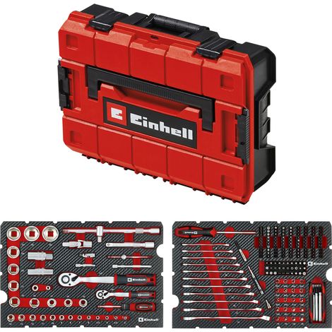 Caja de herramientas Einhell e-case 201 piezas acero CrV apilable