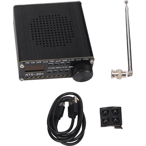 ATS 20+ Récepteur Radio Haute Sensibilité Portable Petit Récepteur Numérique Multibande pour Camping Plein Air Maison (1/5)