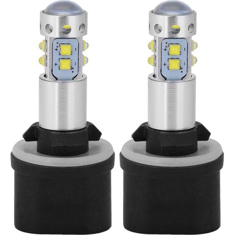 Ampoules de phare LED 2 pièces – Blanc froid 6000 K, compatible voiture automatique, antibrouillard et feu diurne