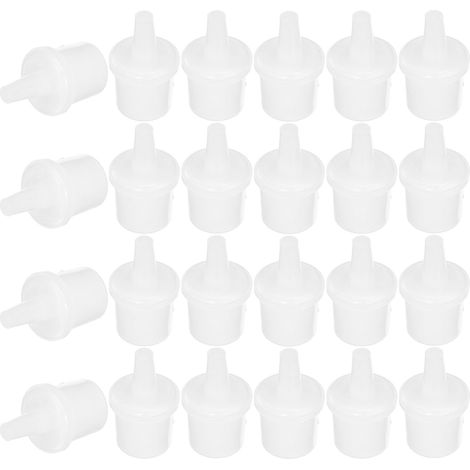 Bouchons de Rechange pour Colle à Faux Cils Blanc 100 Pièces Plastique, Usage Jetable, Dosage Plus Précis du Liquide, Compatible Flacons Micro Colle (1/5)
