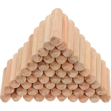 400 Pièces Goujons Chevilles en Bois 10x40mm, Cheville de Meuble, Chevilles Cannelés en Bois, Goujon Bois pour Projets D'artisanat de Meubles et Bricolage (1/5)