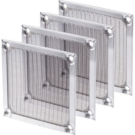 80mm Ordinateur Ventilateur Filtre Grilles INOX Acier Maille Anti-poussière Boîtier Couvercle pour Ordinateurs 4Pcs (1/5)
