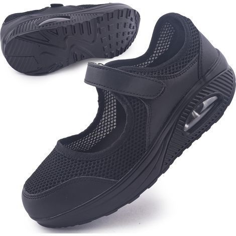 Femmes Confortable Travail Infirmière Chaussures Antidérapantes Réglable Respirant Walking Buffer Fitness Casual Nursing Orthèse Baskets Légères (1/5)