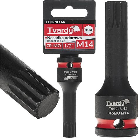 Vaso de impacto estriado de 1/2" M14 CR-MO (10/100) (1/4)