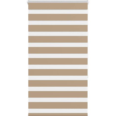 Doppelrollo Sandbraun 75x150 cm Stoffbreite 70,9 cm Polyester