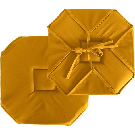 Galette de Chaise Uni "Basic" 40x40cm Moutarde