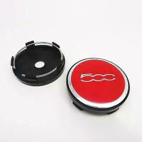 4 enjoliveurs centraux de roue de 60 mm compatibles avec Fiat 500, Punto, Stilo, Bravo, Ducato, Freemont, 124 et 600. Protection anti-poussière. (1/4)