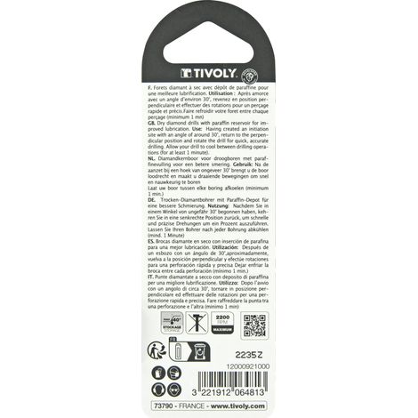 Tivoly • 1 Fresa Diamond Dry Technic Ceram, Ø 10 mm