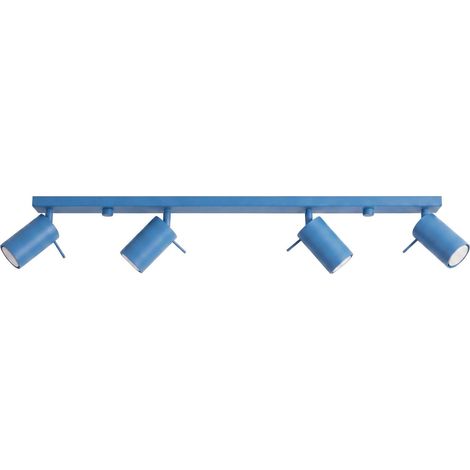Plafones RING azul claro acero 4xGU10 80cm Sollux (1/2)