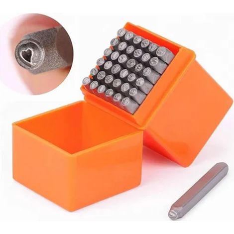 37-teiliges Stempelset aus Kohlenstoffstahl, 26 Buchstaben + 9 Zahlen, Markierungsset mit Aufbewahrungsbox (1/5)