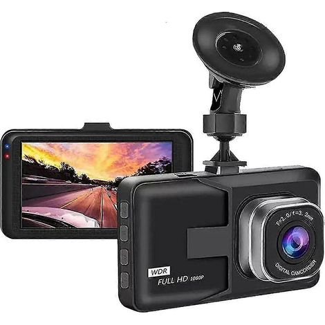 Caméra embarquée HD 1080p pour voiture, avant et arrière, écran IPS 3 pouces, enregistreur de conduite, capteur G, fonction parking (1/5)