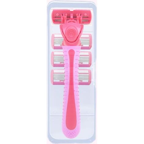 Rasoir Pour Épilation Intime - Tête Compacte Avec Barre Anti-Irritation - Pour Zones Délicates - 1 Rasoir + 4 Recharges De Lame (1/5)