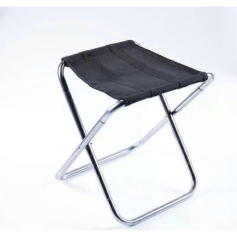Tabouret en alliage d'aluminium, pratique, portable, durable, léger, pliable, compact et léger, chaise de camping, chaise de plage robuste (1/4)