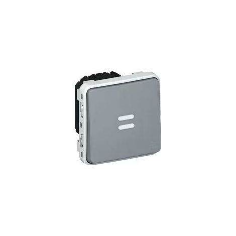 Legrand 069504 - Illuminated Timed Switch Prog Plexo modular gray - 230V - 50/60 Hz