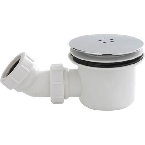 Nuie White 90mm Fast Flow Shower Tray Waste with Chrome Cover