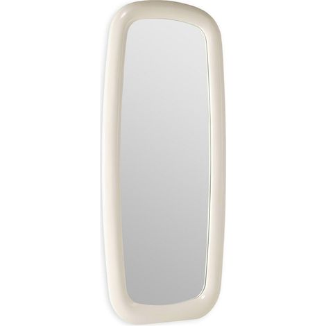 Miroir blanc brillant aux lignes arrondies - blanc brillant (1/4)