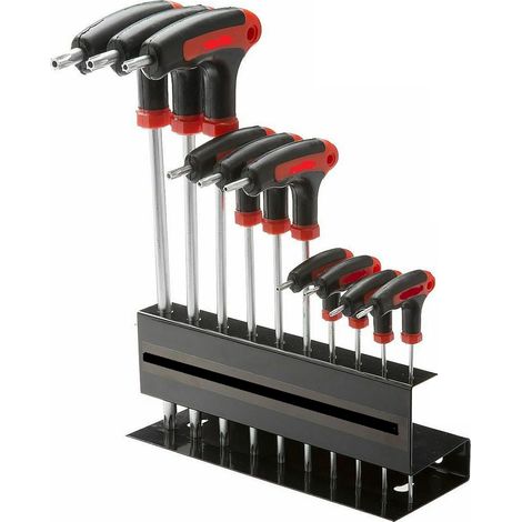 SET 10pz CHIAVI TORX CACCIAVITI A T LUNGHE T9-T50 CON FORO SUPPORTO STAHLKAISER
