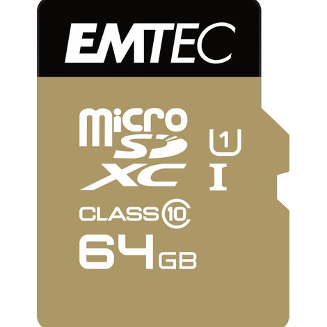 Emtec MicroSDXC 64GB UHS-I U1 EliteGold (1/3)