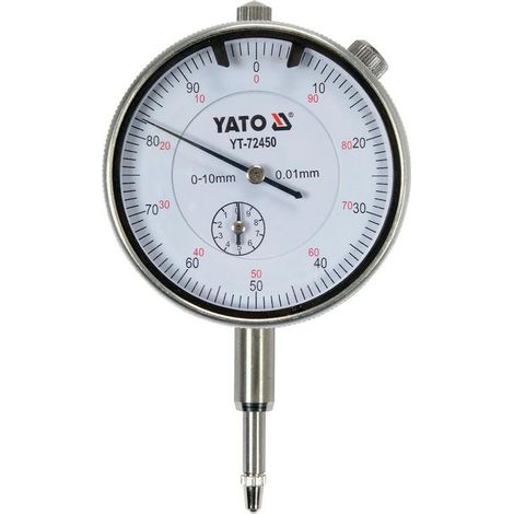 Yato YT-72450 comparatore/dialetto de dial Comparatore analogico Argento, Nero, White 1 cm mm