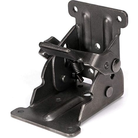 1 Pcs Charnière Pliable Autobloquante 90, Support Pliant, Verrouillage Extension Table Support d'Étagère Pliable en Tôle d'Acier pour Table de Travail GROOFOO (1/5)