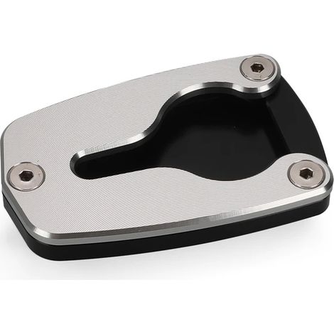 (Argent SANS LOGO) Accessoire moto : béquille latérale, rallonge, plaque d'extension compatible avec Honda Varadero XL 1000 V XL1000V 2003-2011 2010 maxpower (1/5)