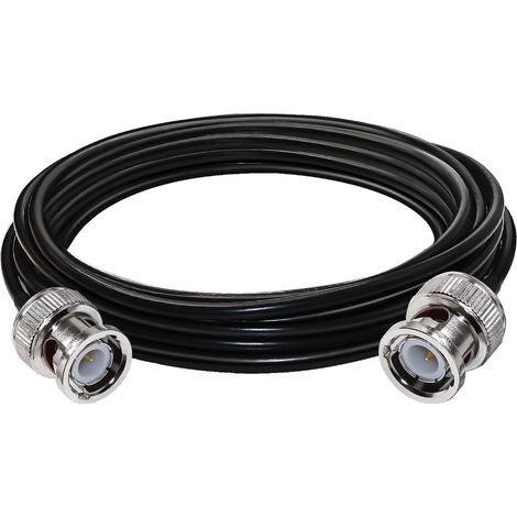 Câble BNC RG58 Mâle à Mâle - Cavalier à Faible Perte 50 Ohms - 16,4FT (5M) Coaxial d'Antenne Wifi Pour Radio Bidirectionnelle CB (1/5)