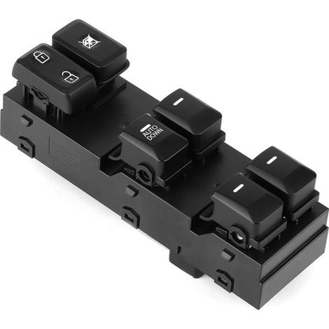 Interrupteur de lève-vitre électrique, 93570-3W000 16 broches avant gauche bouton de commutation de commande de lève-vitre électrique pour Kia Sportage 2011-2016 (1/5)