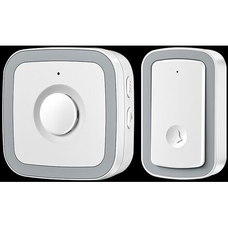 Sonnette sans fil étanche 300 m, 58 mélodies, 4 niveaux de volume, flash LED, pour la maison, le bureau et l'hôtel.-AquaForge