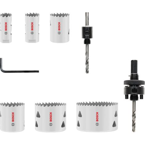 Bosch Multi Material Threaded Hole Saw Set 20 25 35 40 51 68 x 40 mm (1/5)