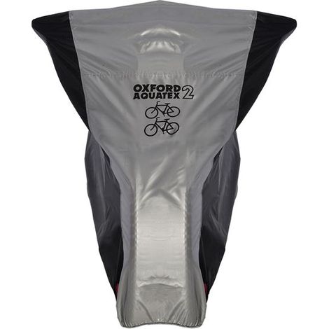 Telo copribici impermeabile Oxford per 2 biciclette, Aquatex, grigio (1/2)