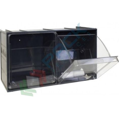 Cassettiera modulare 2 cassetti CRYSTAL BOX "CB50/5S" - Grigio Scuro - Mobil Plastic