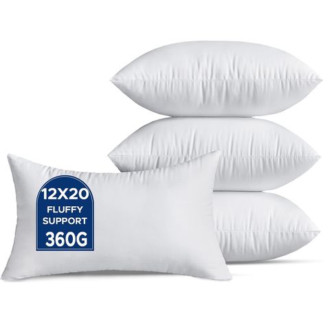 Coussin Rembourrage 30 x 50 cm Lot de 4 Petits Coussins Décoratifs Blancs pour Le Salon Canapé Lit Canapé Rectangulaire Housse de Coussin Garnissage Coussin (1/5)
