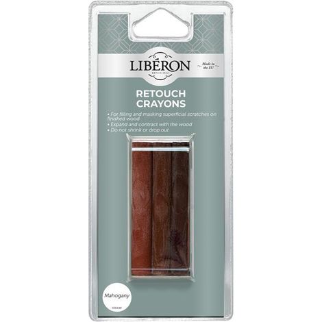 Liberon 126926 Retouch Crayons Mahogany 3 Pack LIBRCMN